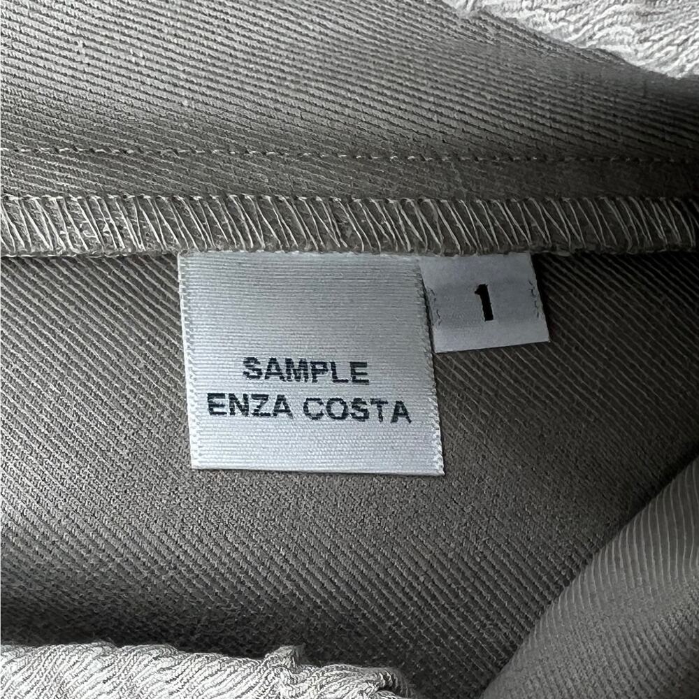 ENZA COSTA Twill Flight Pant Women Small Limestone Utility Pull On High Rise NEW - Picture 11 of 15
